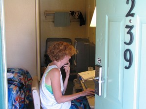 At work in the room