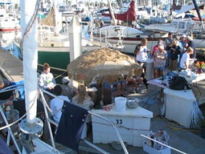taken from the bow of the boat
