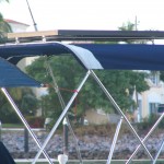 Finally more shade Defiant08, Bimini complete with Steel, Solar, and canvas